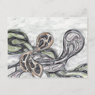 postal de plantas de lava de carbono