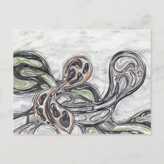 postal de plantas de lava de carbono (Anverso)