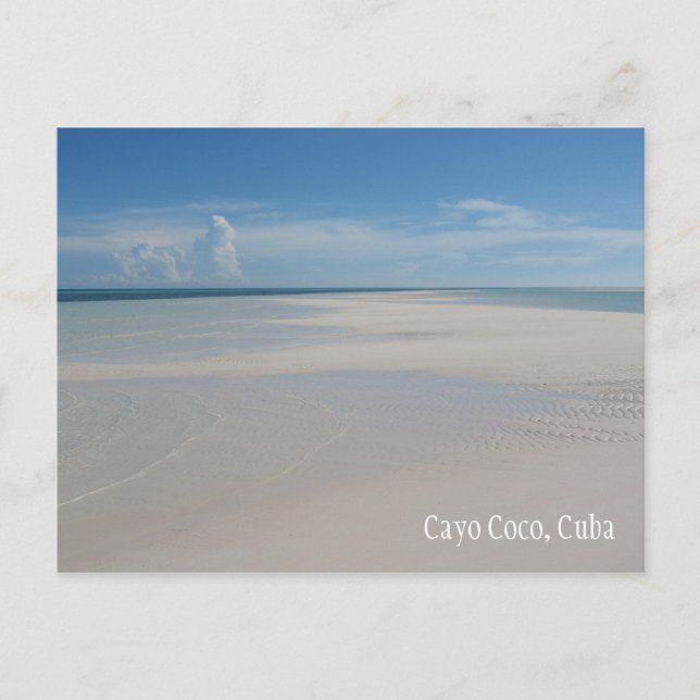 Postal de playa Cayo Coco Cuba (Anverso)