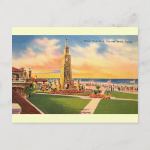 Postal de playa Daytona de Vintage Ocean Front Par