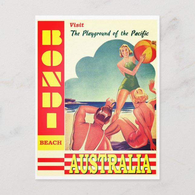 Postal de playa de Bondi Vintage (Anverso)