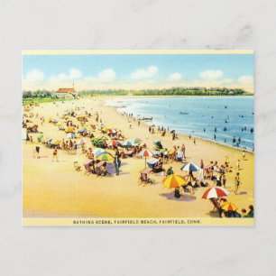 Postal de playa de Connecticut de restauración de 