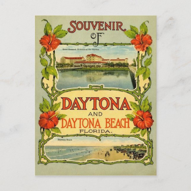 Postal de playa de Daytona Vintage (Anverso)