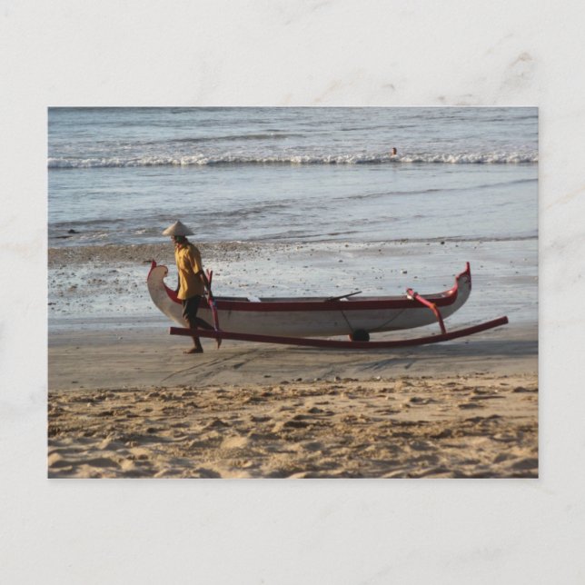 Postal de playa de Jimbaran (Anverso)