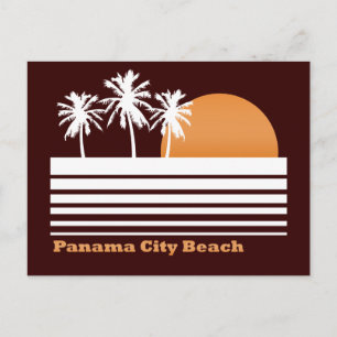 Postal de playa de la Ciudad de Panamá Retro