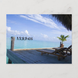 Postal de playa de Maldivas