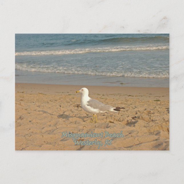 Postal de playa de Misquamicut (Anverso)