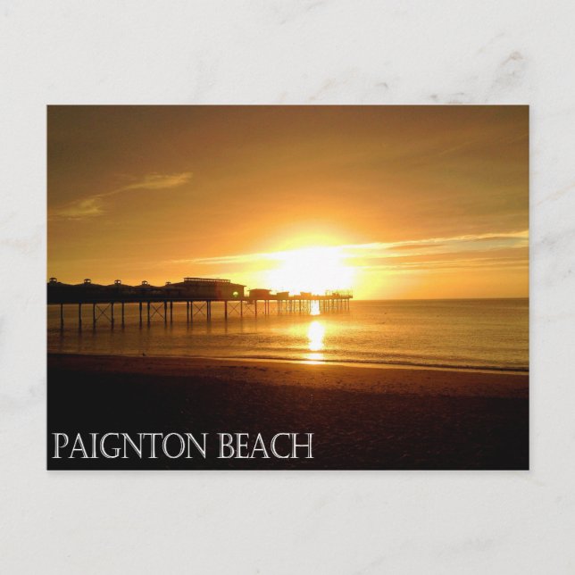 Postal de playa de Paignton (Anverso)