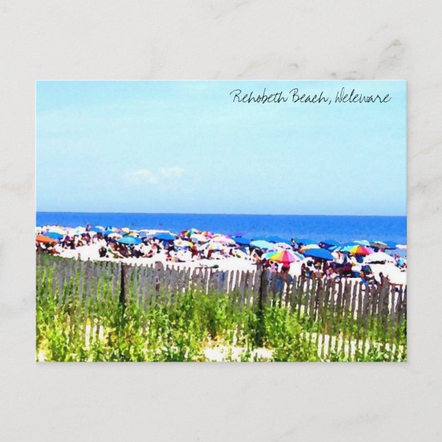 Postal de playa de Rehobeth (Anverso)
