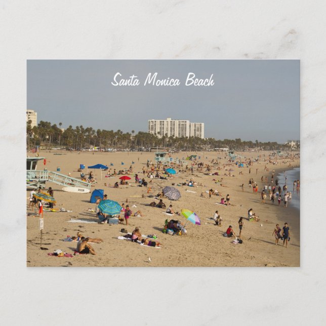 Postal de playa de Santa Mónica (Anverso)
