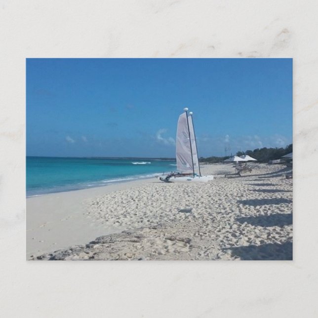 Postal de playa de Turcas y Caicos (Anverso)