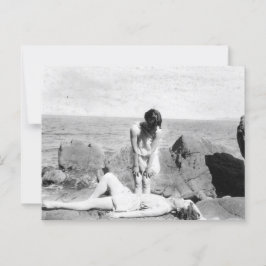 Postal de playa de Vintage