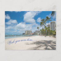 Postal de playa de Waikiki
