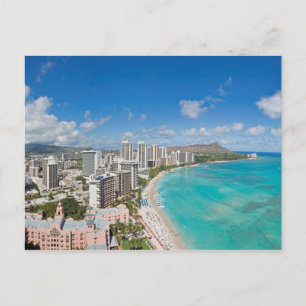 Postal de playa de Waikiki