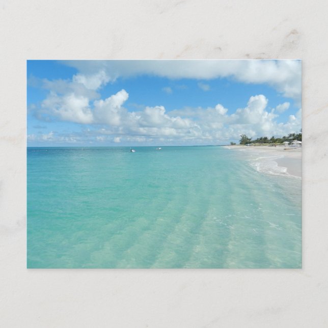 Postal de playa - Grace Bay Beach, Turcas y Caicos (Anverso)
