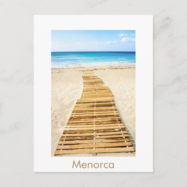 Postal de playa Menorca Santo Tomás (Anverso)
