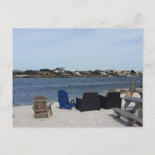 Postal de playa naranja