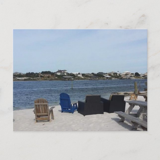 Postal de playa naranja (Anverso)