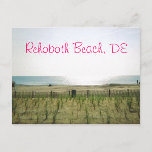 Postal de playa Rehoboth - Tinta rosa