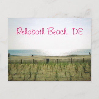 Postal de playa Rehoboth - Tinta rosa