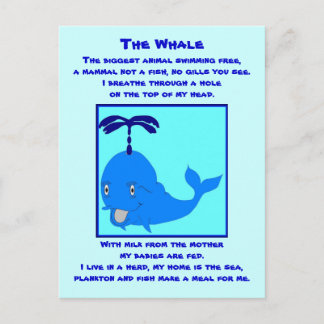 Postal de poema de ballena