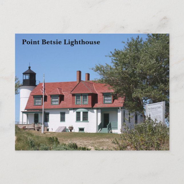 Postal de Point Betsie Lighthouse Lake Michigan (Anverso)