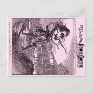 Postal de policía Chica de Sandwich Island