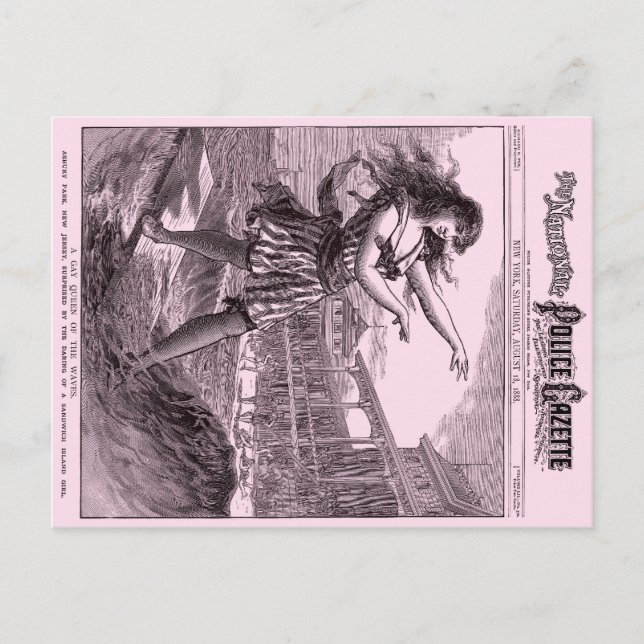 Postal de policía Chica de Sandwich Island (Anverso)