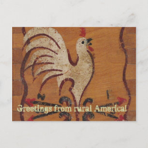 Postal de pollo de época