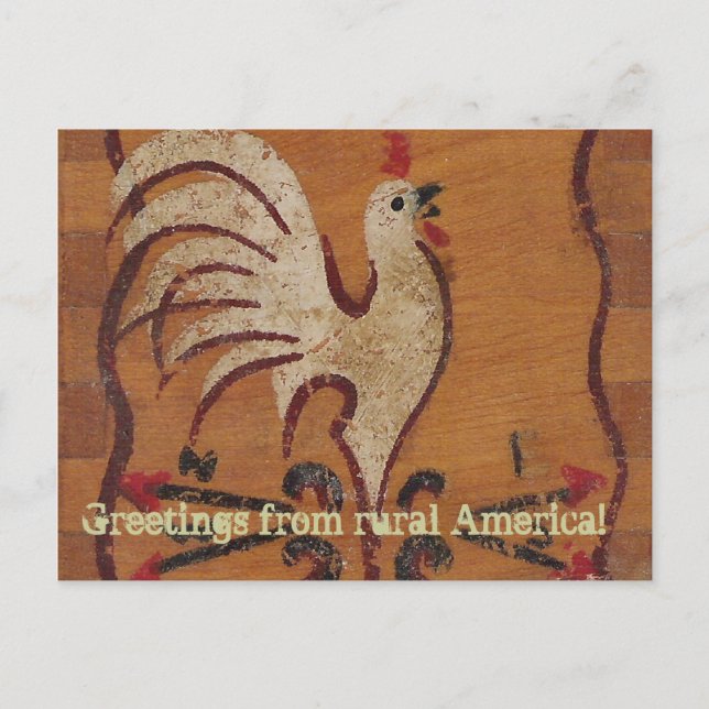 Postal de pollo de época (Anverso)