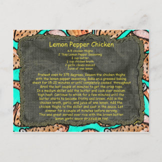 postal de pollo de limón