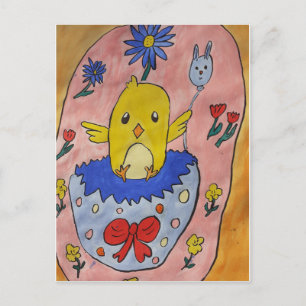 Postal de pollo de Pascua