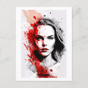 Postal de Polonia - Retrato - Mundo de las mujeres