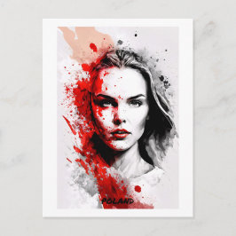 Postal de Polonia - Retrato - Mundo de las mujeres