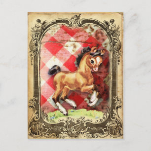 Postal de Pony Retro Vintage