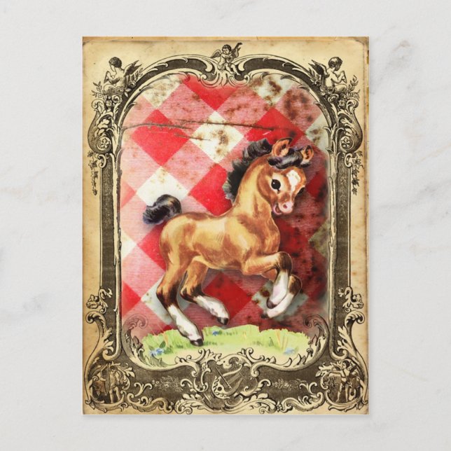 Postal de Pony Retro Vintage (Anverso)