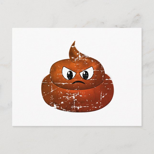 Postal de poop de Personalizado enojado (Anverso)
