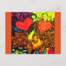 Postal de Poster de amor negro