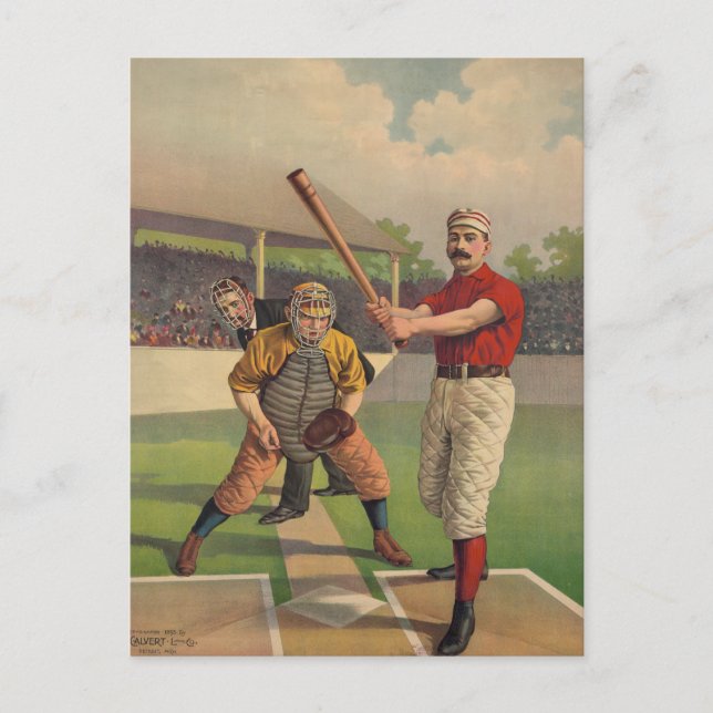 Postal de Poster de Béisbol Vintage (Anverso)