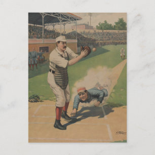 Postal de Poster de Béisbol Vintage