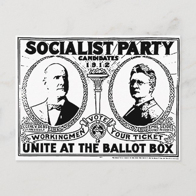 Postal de Poster de la campaña Eugene Debs (Anverso)