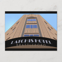 Postal de póster de viaje del Hotel Retro de Latch