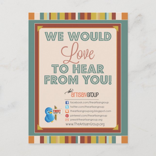 Postal de prensa de TAG (Anverso)