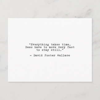 Postal de presupuesto de David Foster Wallace Pati