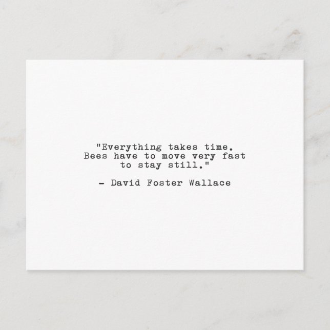 Postal de presupuesto de David Foster Wallace Pati (Anverso)