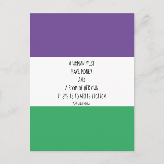 Postal de presupuesto de Virginia Woolf (Anverso)