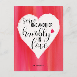 Postal de presupuesto ‘Servir entre sí’