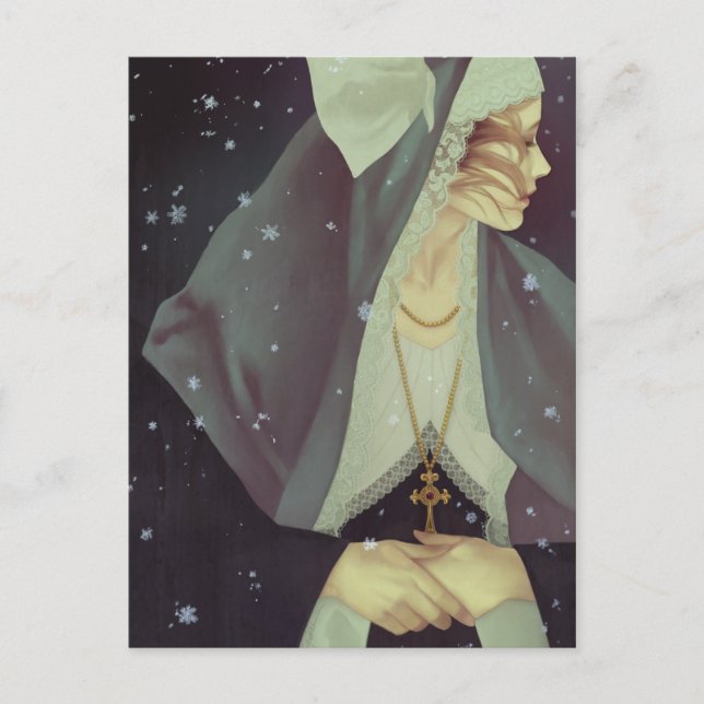 Postal de "primera nievada" (Anverso)