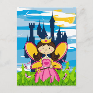 Postal de princesa de hadas