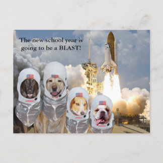 Postal de profesor de perros astronautas personali